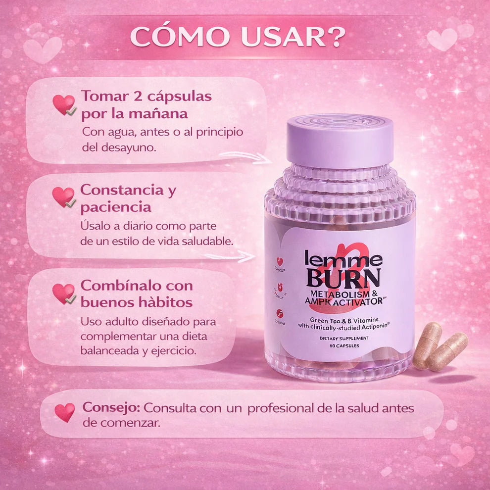 Lemme Burn™ Original ⭐ : 30 Capsulas De Apoyo metabólico natural + REGALO