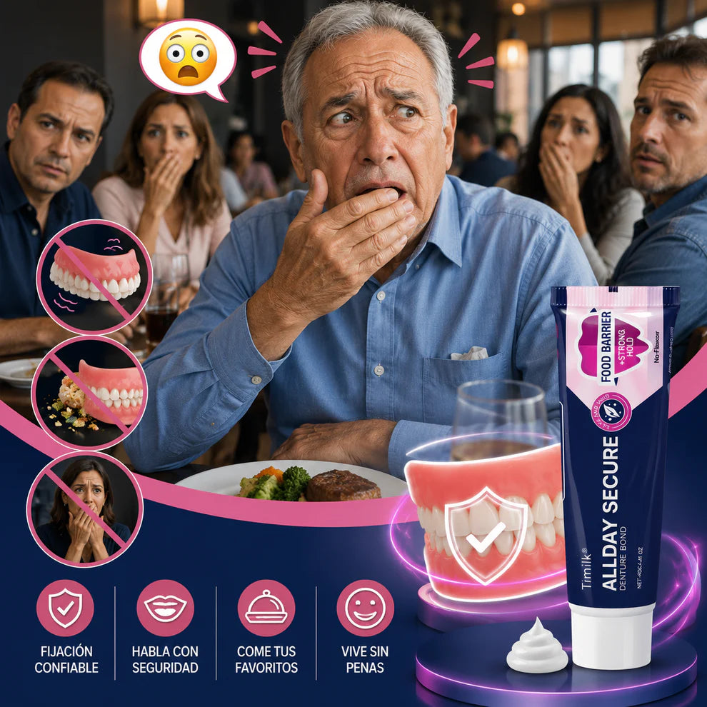 DentiLock™ ¡Crema Adhesiva para protesis dentales, No mas dentaduras sueltas ni adhesivos engorrosos!
