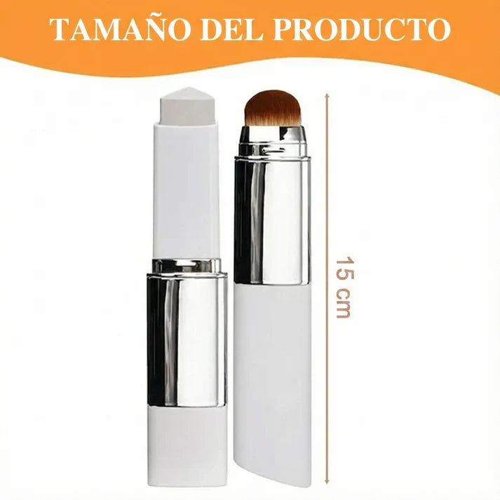 SoftGlow™ – Barra de Crema Blanca Multifunción Con Brocha Difuminadora
