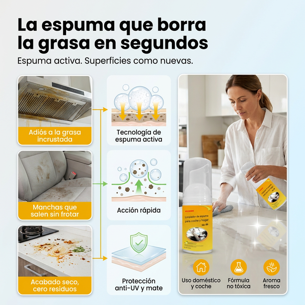 Paga 1 Lleve 2 Limpiador de espuma multiusos🧽🫧 (120 ml)