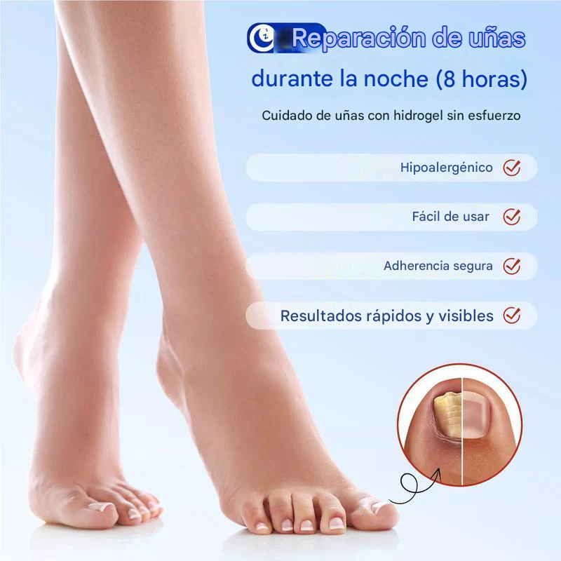 Parches para la renovación de uñas durante la noche