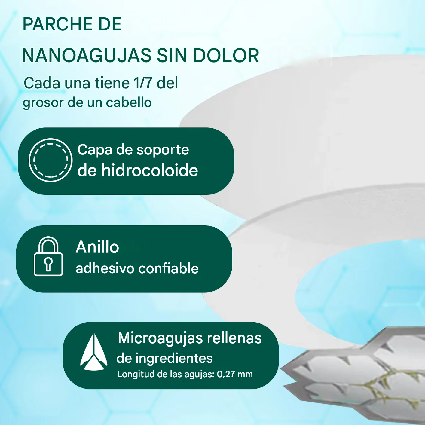 Parche de magnesio reutilizable Luhaka® para eliminar verrugas