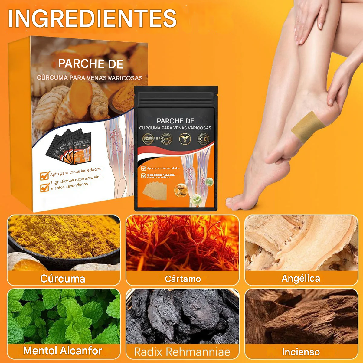 Parche de cúrcuma para venas varicosas (🔥 Oferta especial 🔥)