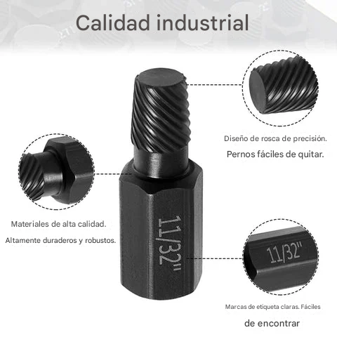 Herramienta para quitar tornillos de cabeza rota con hexágono interior