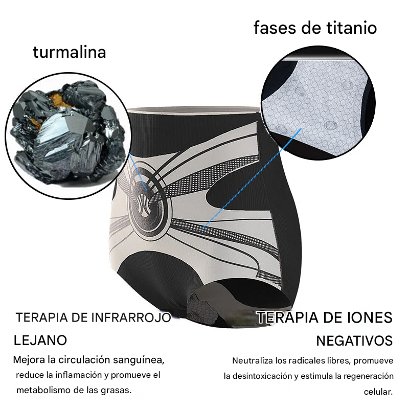 Shorts moldeadores Anyidea® de fibra de titanio y turmalina de grado médico (TALLA UNICA)