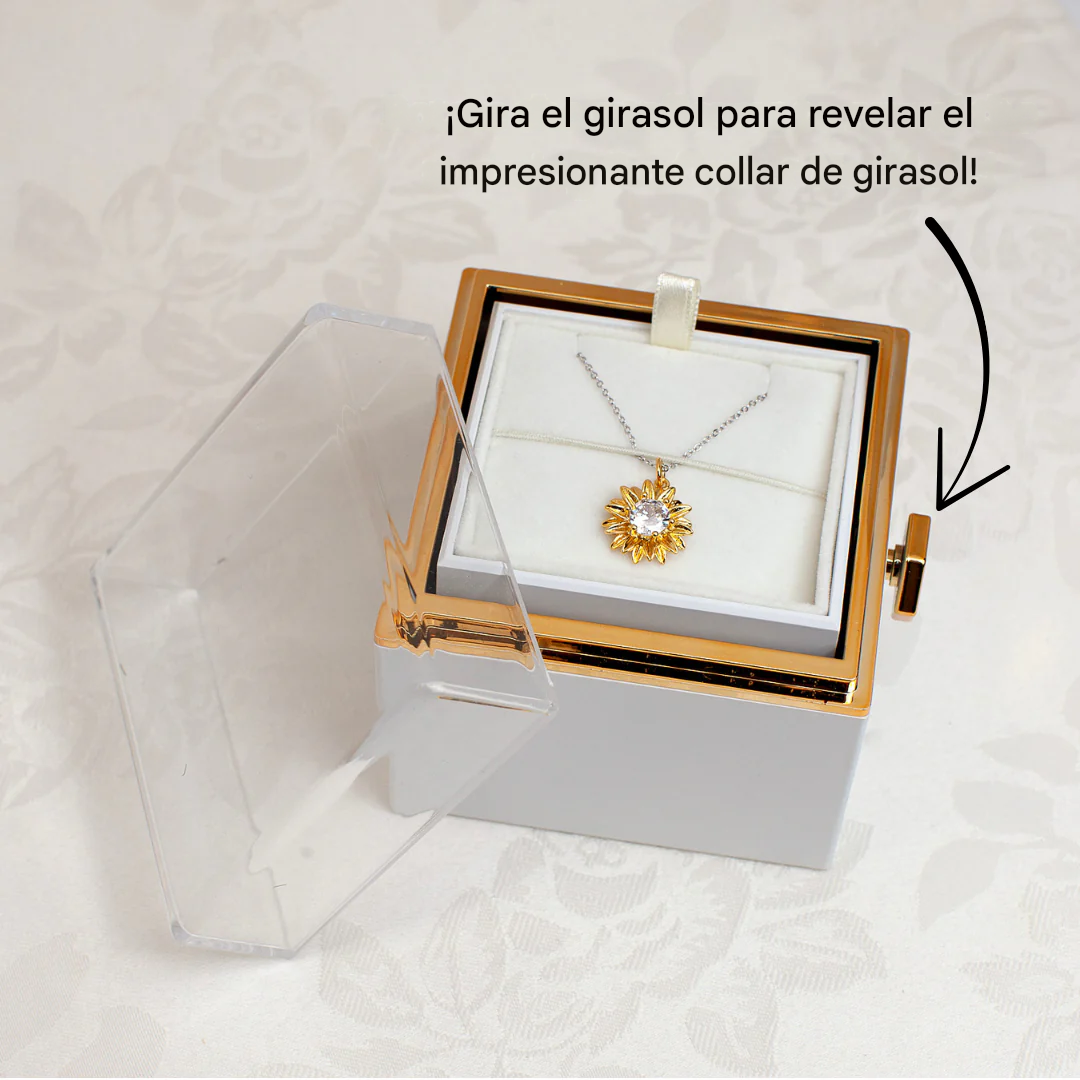 Collar De Girasoles Armonioso Con Estuche