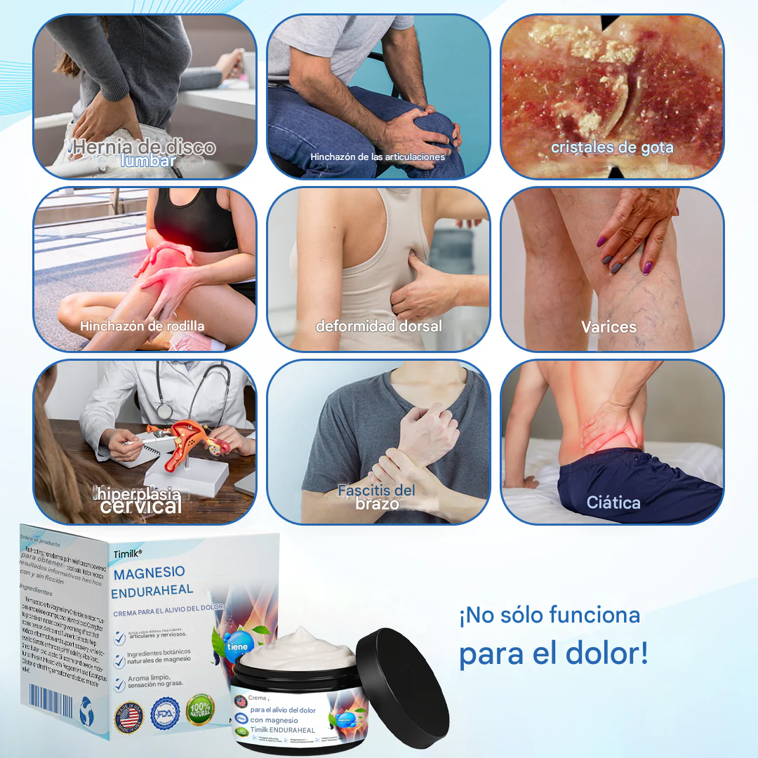 ✨ Timilk® – 🌿 Crema de magnesio para aliviar el dolor 💪
