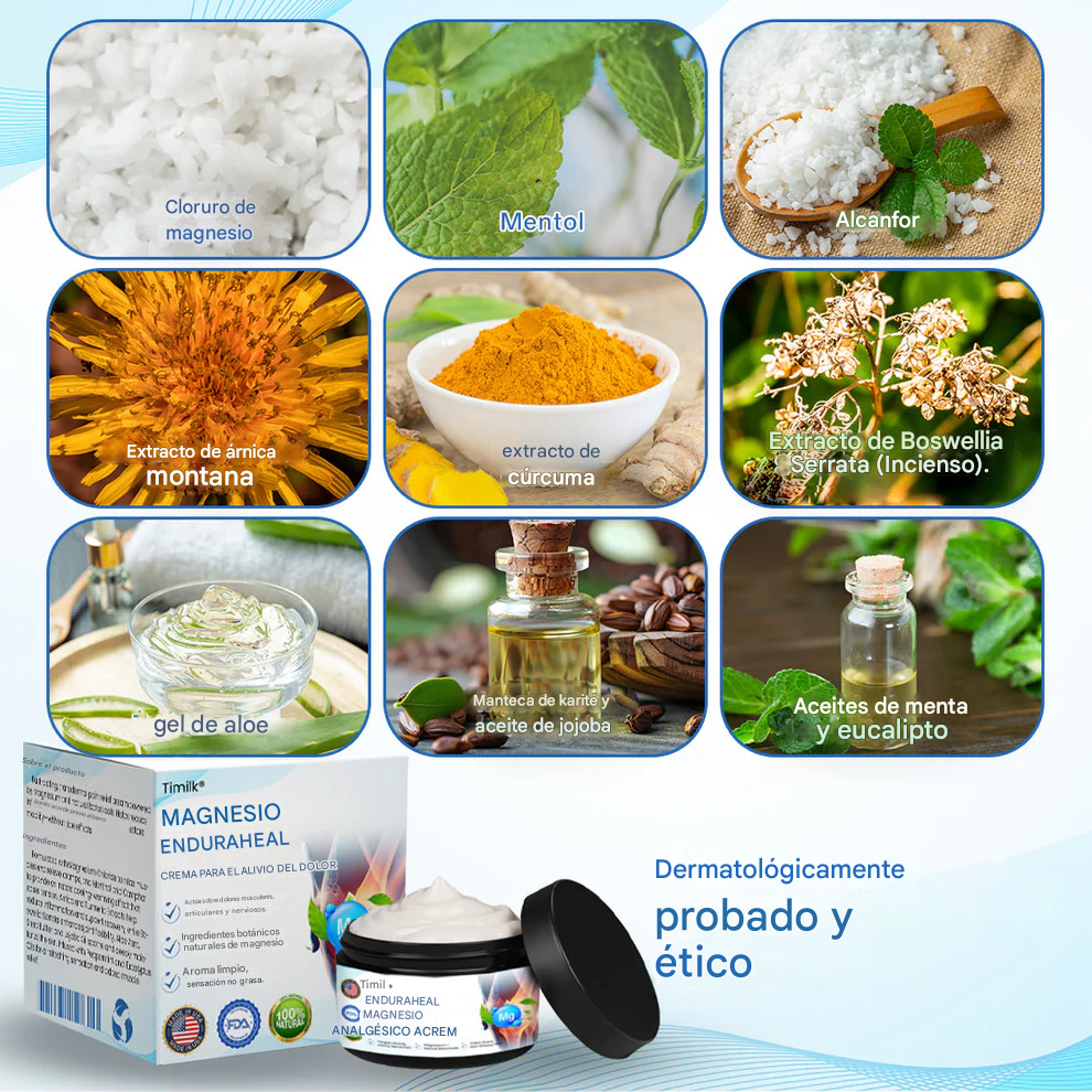 ✨ Timilk® – 🌿 Crema de magnesio para aliviar el dolor 💪