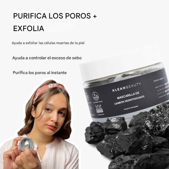 Mascarilla de carbón desintoxicante🖤