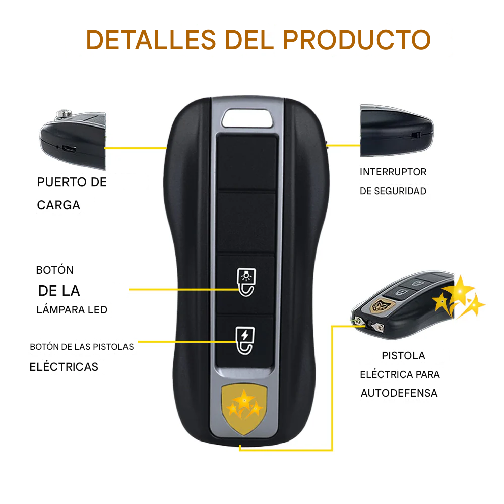 VOLTAX V57 Linterna Aturdidora de Alta Tecnología para Llave de Auto ⚡ Defensa Inteligente - Manténgase Seguro
