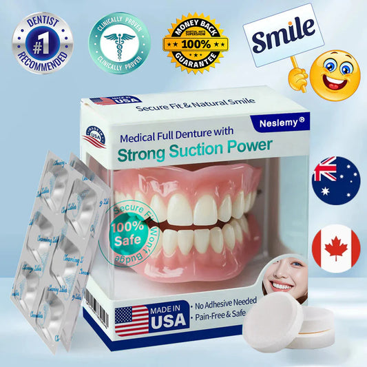 🦷 Prótesis dental completa Neslemy® Medical con fuerte succión ✅