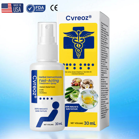 50 % de descuento en aerosol Cvreoz® Herbal para hemorroides de acción rápida