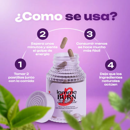Lemme Burn🔥👩‍⚕️ reactiva tu AMPK (60 capsulas)