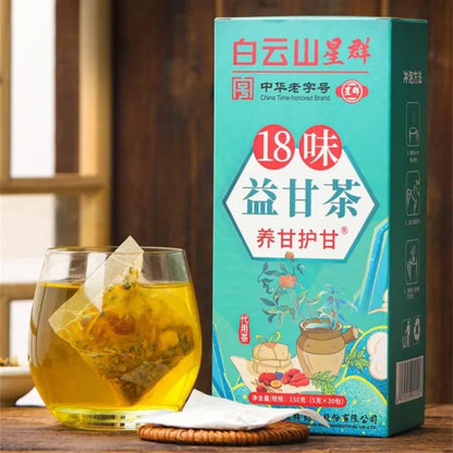Té para el cuidado del hígado con 18 sabores