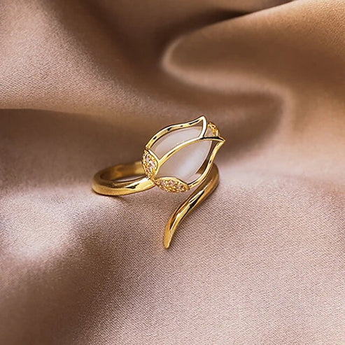 🌟💍JOYERIA EXCLUSIVA! ANILLO AJUSTABLE TULIPAN