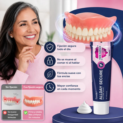 DentiLock™ ¡Crema Adhesiva para protesis dentales, No mas dentaduras sueltas ni adhesivos engorrosos!