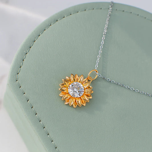 Collar De Girasoles Armonioso Con Estuche