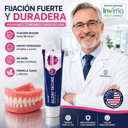 DentiLock™ ¡Crema Adhesiva para protesis dentales, No mas dentaduras sueltas ni adhesivos engorrosos!