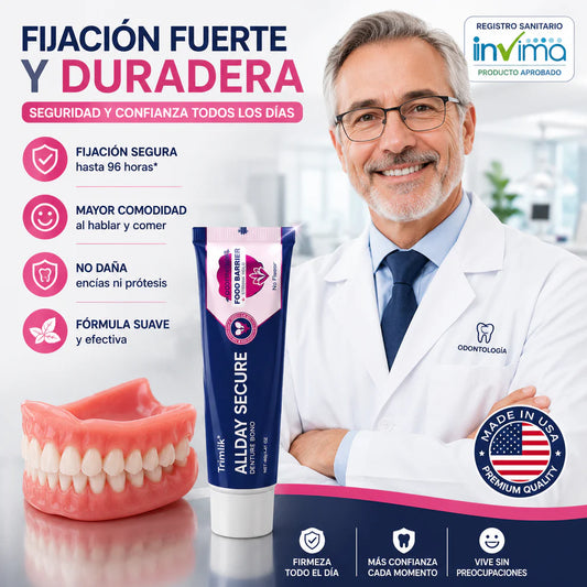 DentiLock™ ¡Crema Adhesiva para protesis dentales, No mas dentaduras sueltas ni adhesivos engorrosos!