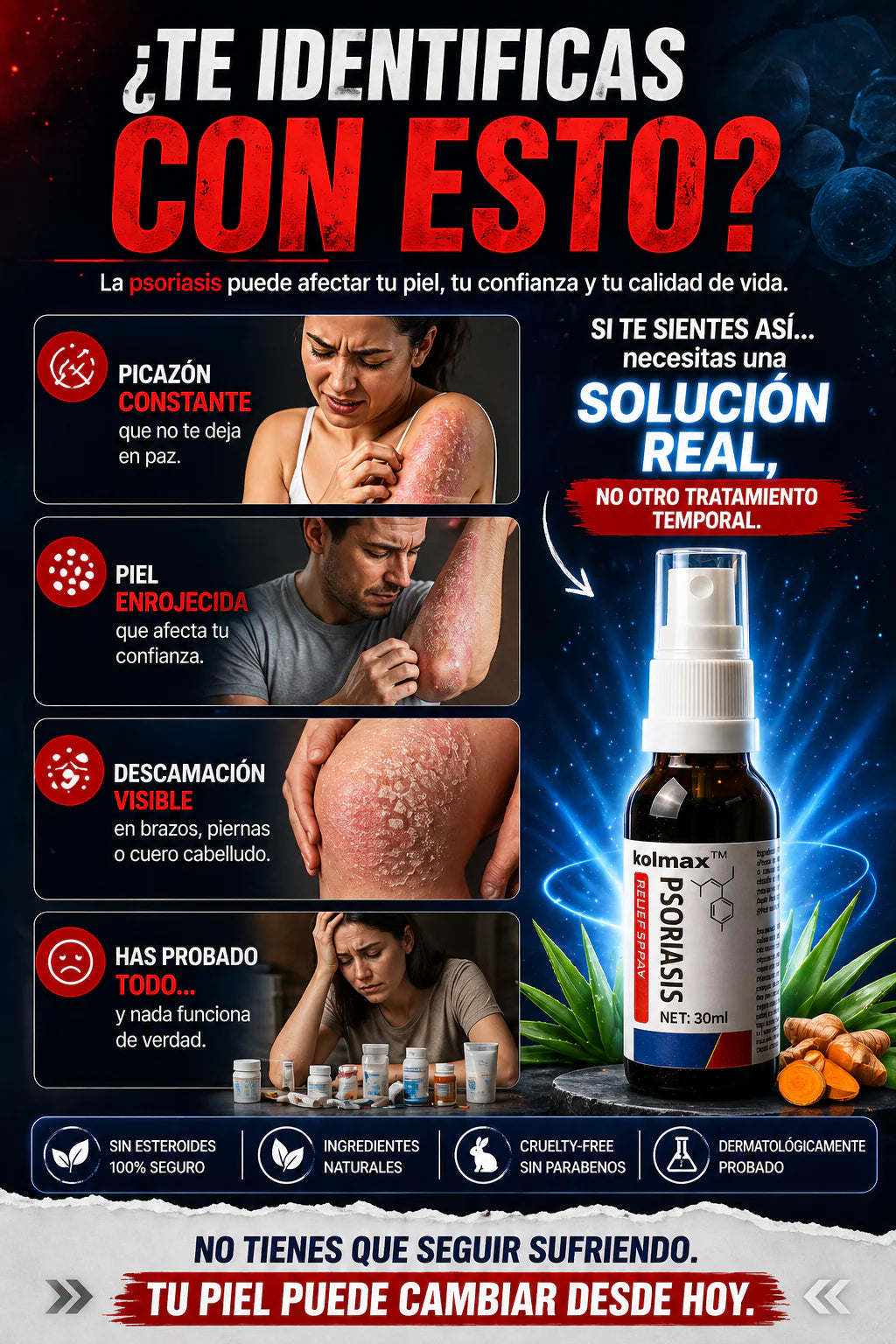 Spray de Alivio para la Psoriasis Kolmax™