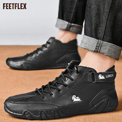 Bota campera italiana con velcro hechas a mano