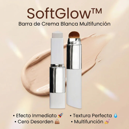 SoftGlow™ – Barra de Crema Blanca Multifunción Con Brocha Difuminadora