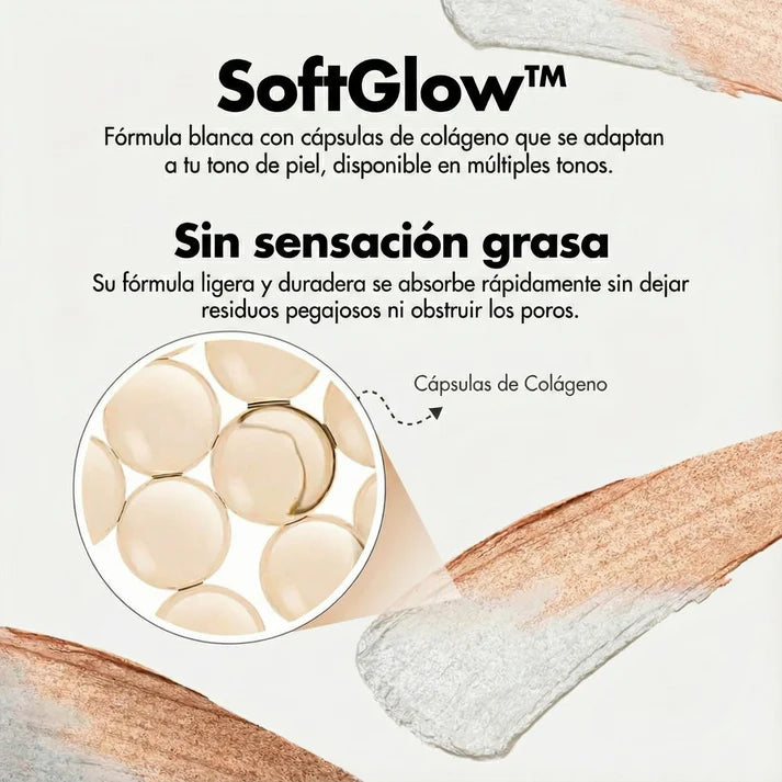 SoftGlow™ – Barra de Crema Blanca Multifunción Con Brocha Difuminadora