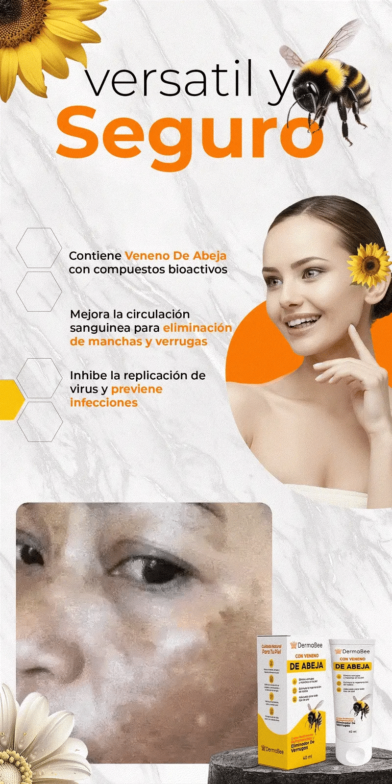 DermaBee Con Veneno De Abeja Elimina Manchas En La Piel