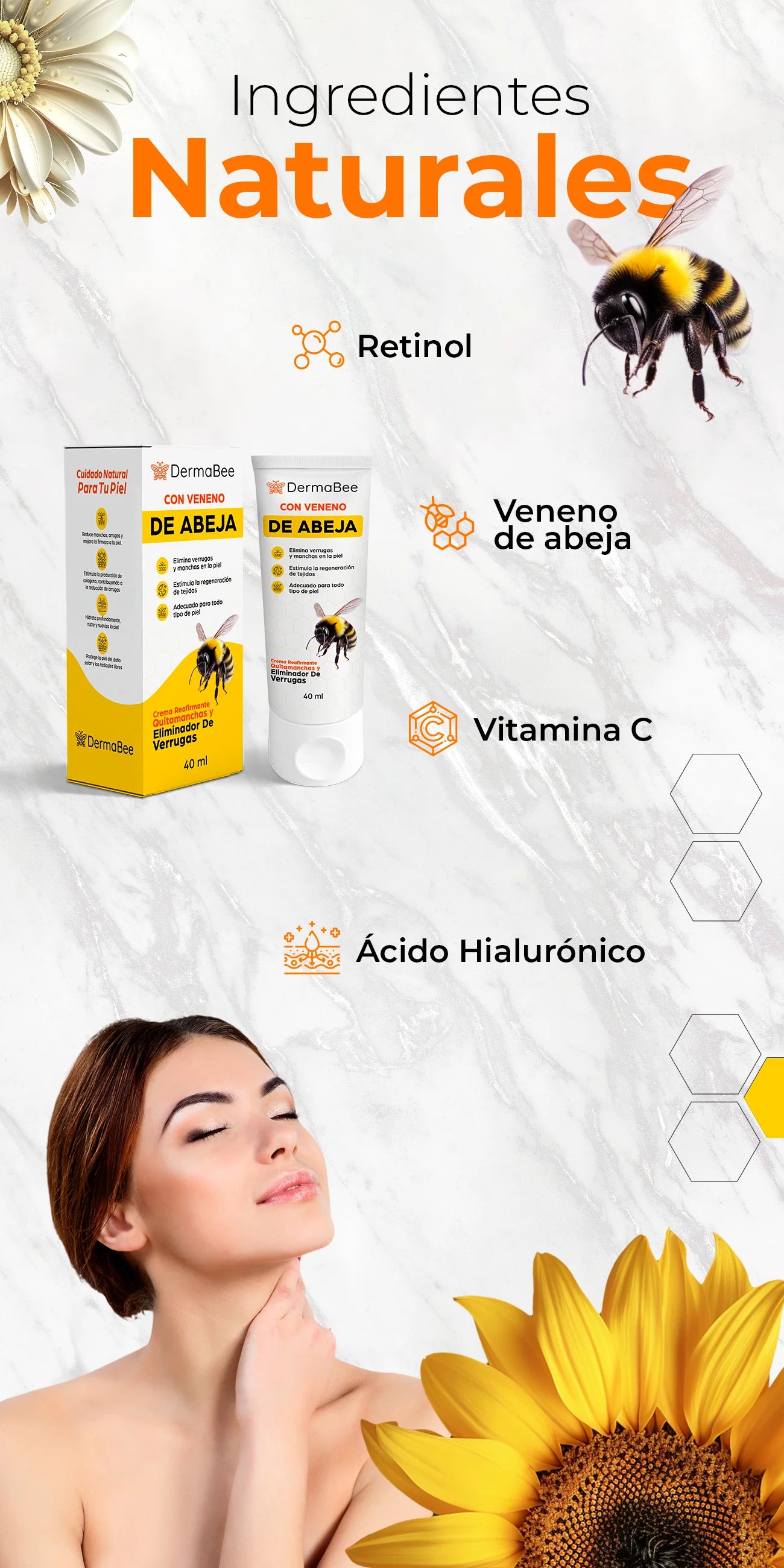 DermaBee Con Veneno De Abeja Elimina Manchas En La Piel
