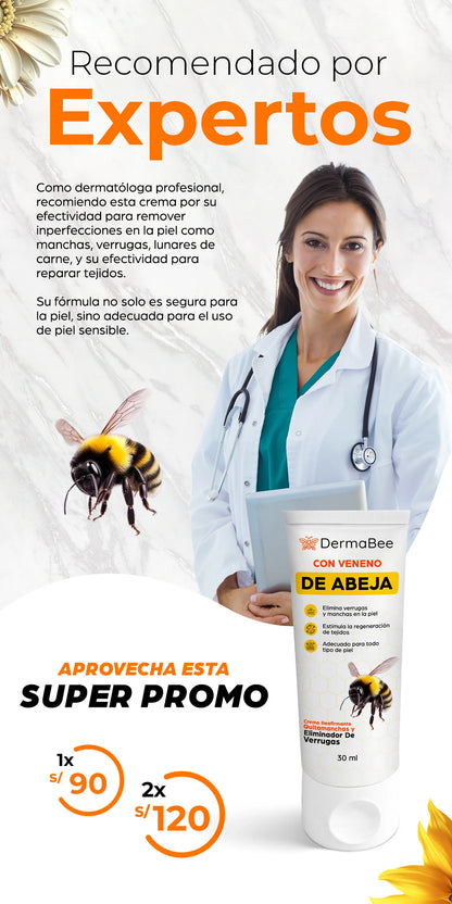 DermaBee Con Veneno De Abeja Elimina Manchas En La Piel