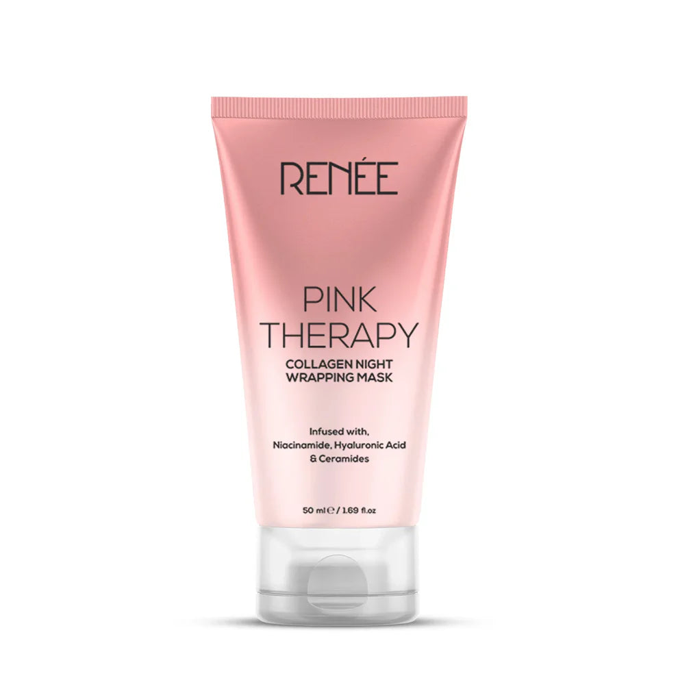Mascarilla facial antiedad envolvente de colágeno de noche RENEE Pink Therapy