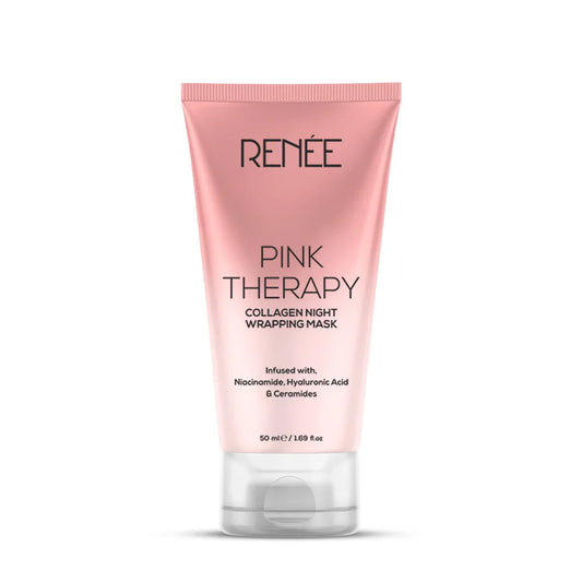 Mascarilla facial antiedad envolvente de colágeno de noche RENEE Pink Therapy