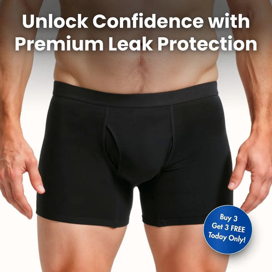 Calzoncillos bóxer ultraabsorbentes para incontinencia para hombre
