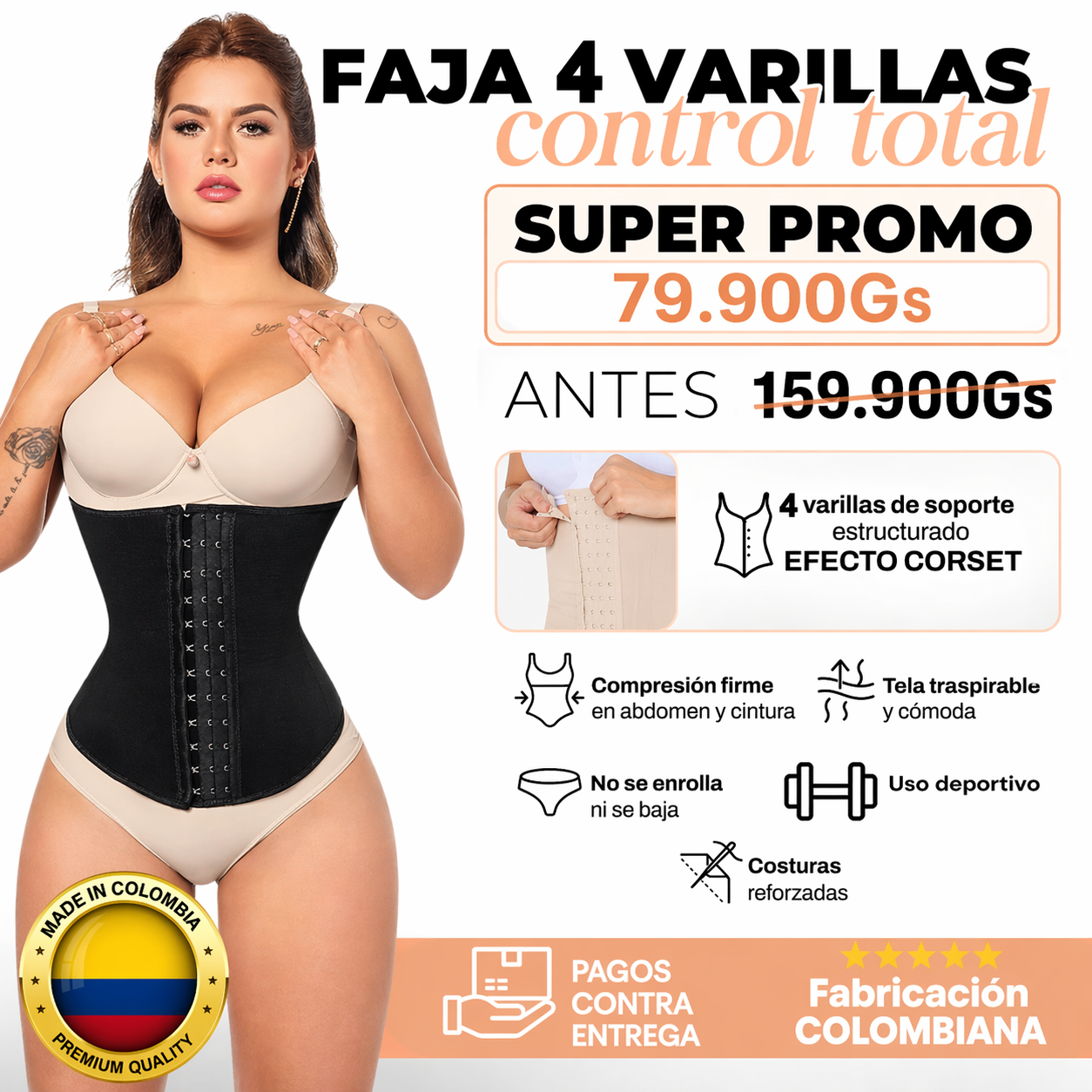Faja Reloj de Arena – Moldea y Define tu Cintura