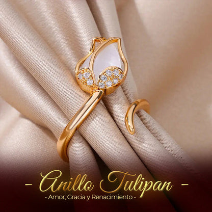 🌟💍JOYERIA EXCLUSIVA! ANILLO AJUSTABLE TULIPAN