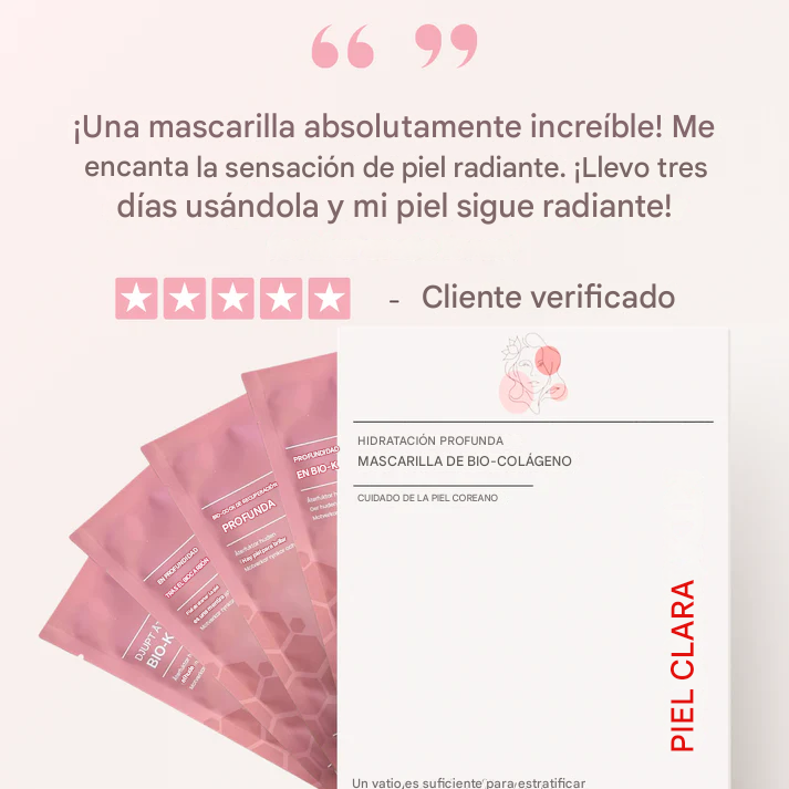 Mascarilla de biocolágeno💊 profundamente hidratante💦 (SET X 4 UNDS🎁❤️‍🔥)
