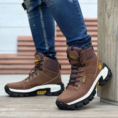 BOTAS CAT PREMIUM punta de acero y cuero microperforado