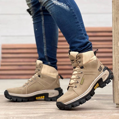 BOTAS CAT PREMIUM punta de acero y cuero microperforado