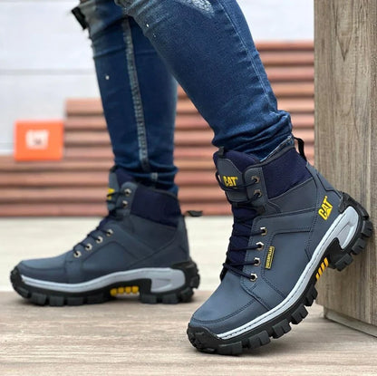 BOTAS CAT PREMIUM punta de acero y cuero microperforado