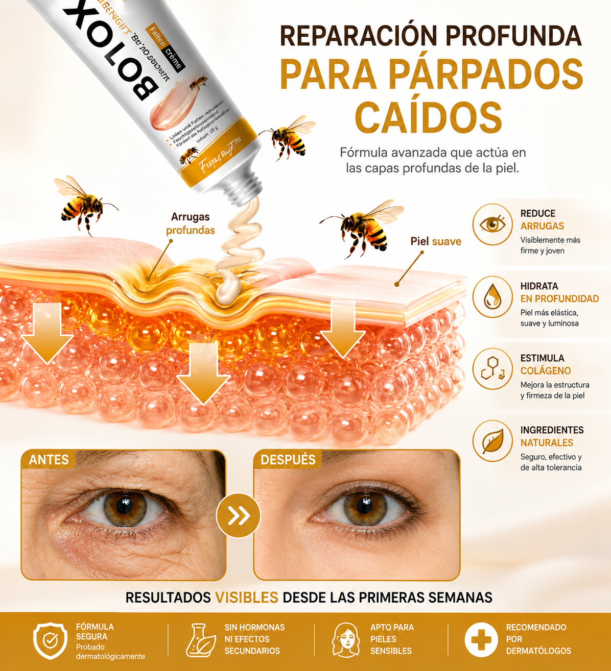 Furzero™ con Botox🧴 y veneno de abeja🍯 crema eliminadora de arrugas