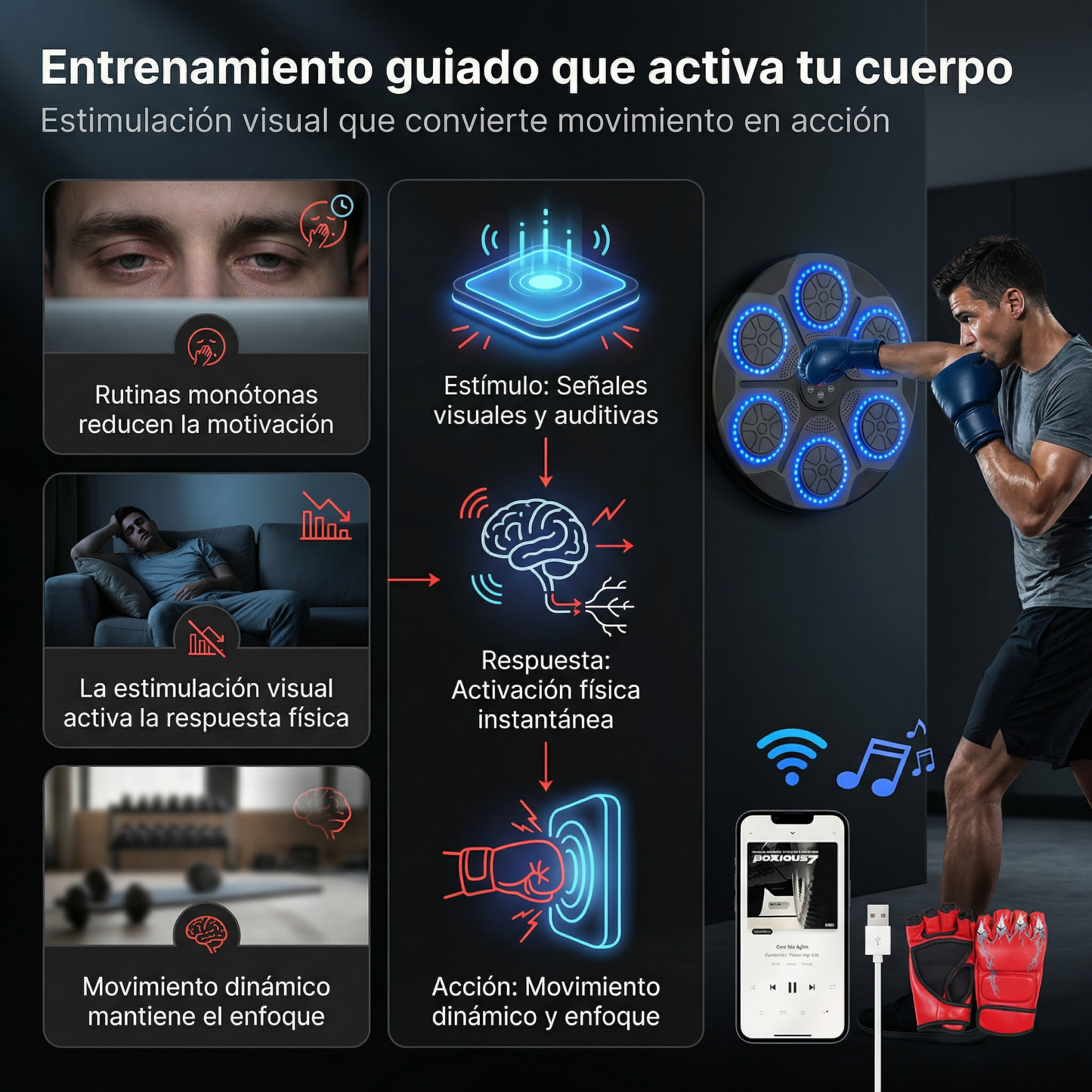 BeatBox Fitness💪🏼🔥 Incluye Guantes De Boxeo🥊