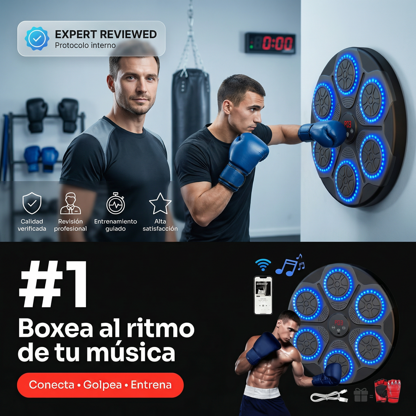 BeatBox Fitness💪🏼🔥 Incluye Guantes De Boxeo🥊