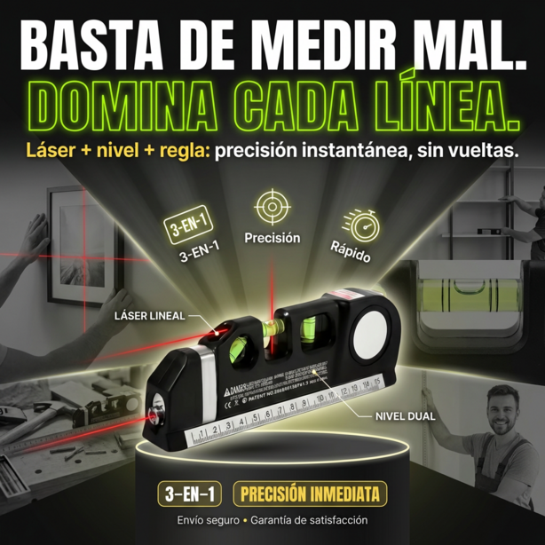 Laser Flex Pro® nivel flexometro laser 4 en 1 2X1