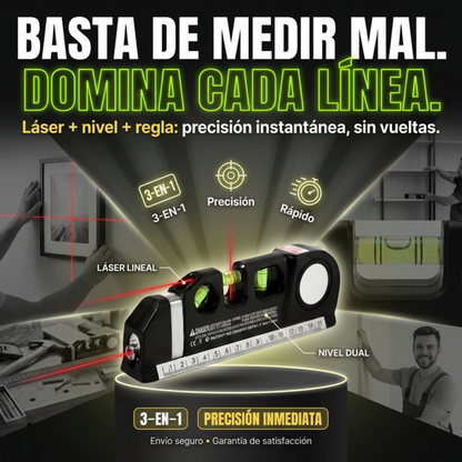 Laser Flex Pro® nivel flexometro laser 4 en 1 2X1