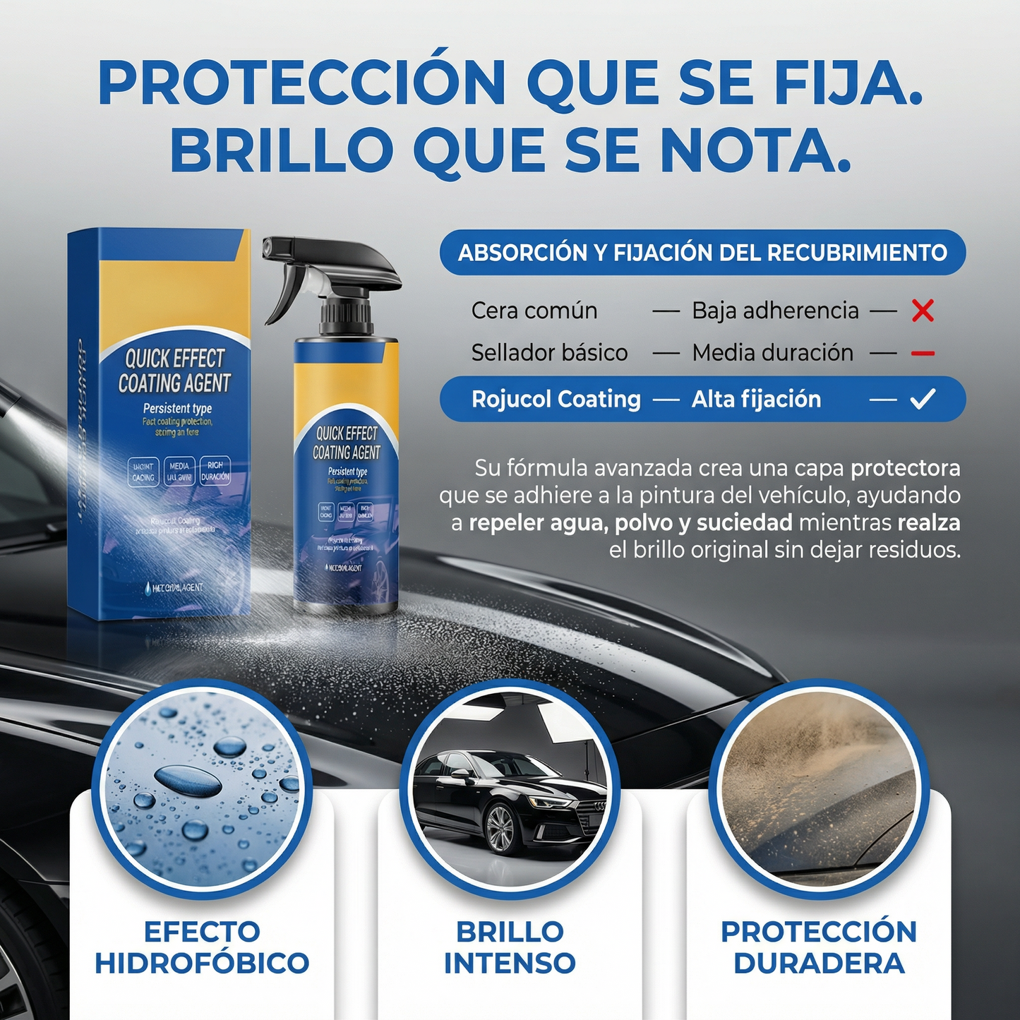Spray🧴 de recubrimiento de coche🚗 para BRILLO✨ y RAYONES🛡️