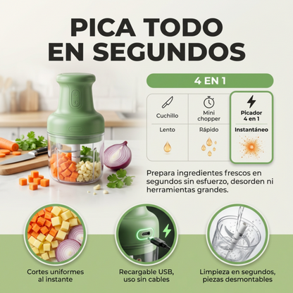 Picador De Verduras 4 En 1 - Tu Nuevo Aliado En La Cocina