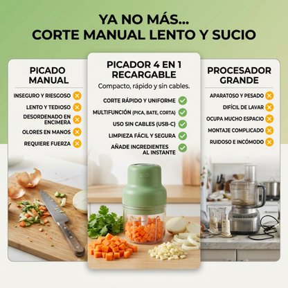 Picador De Verduras 4 En 1 - Tu Nuevo Aliado En La Cocina