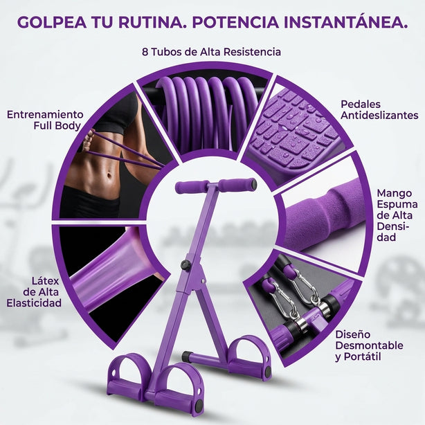 Último dispositivo de resistencia de pedal de 8 tubos de 2026: dispositivo de resistencia de pedal desmontable y ajustable