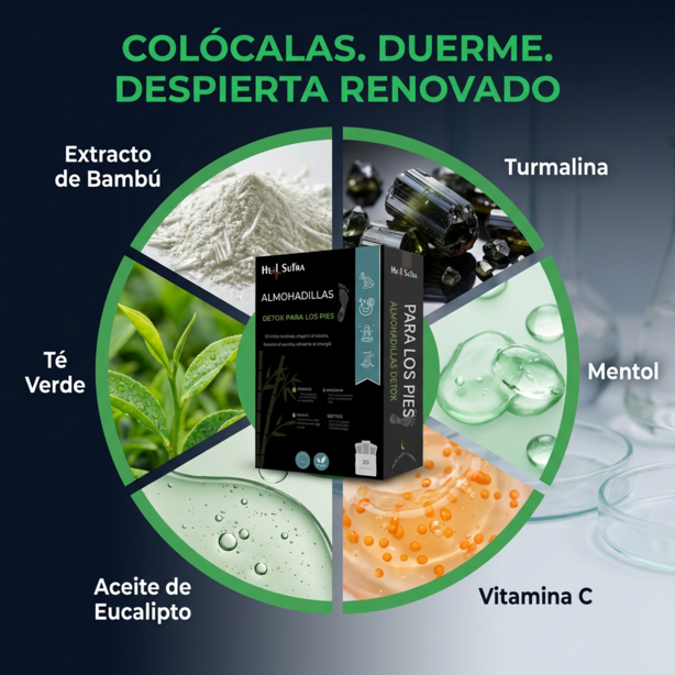 Almohadas Detox Para Pies Tratamiento Mensual (30 unds)
