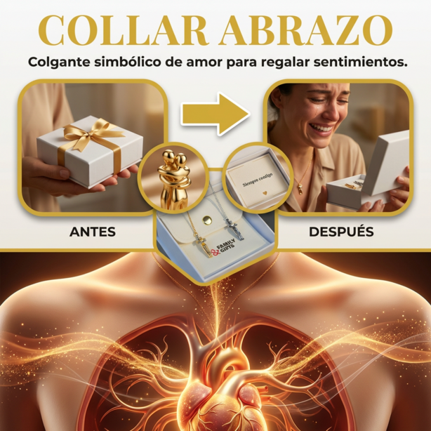 Collar con colgante + Tarjeta de mensaje y caja de regalo GRATIS💍✨